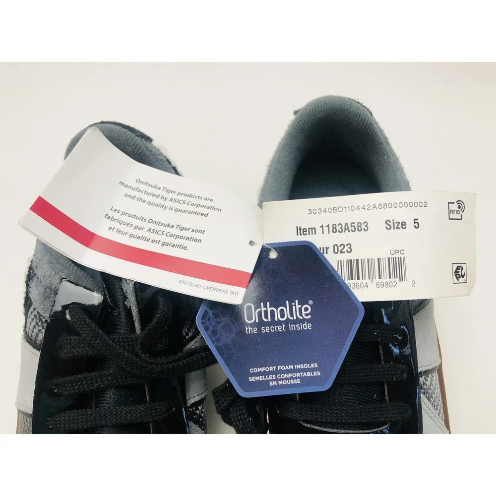 Onitsuka Tiger D-Trainer Slip-On Shoes 'Sheet Rock‎ Black Sneakers M 5 / W 6.5